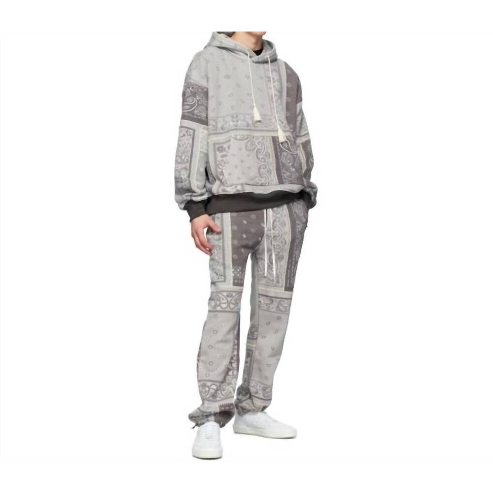NEW AMIRI bandana reconstruct sweatpants in black
